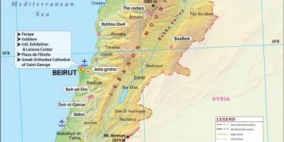 Zemljevid stari Libanon